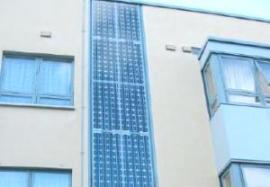 Wall integrated solar panels